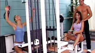 Nice threesome in a gym